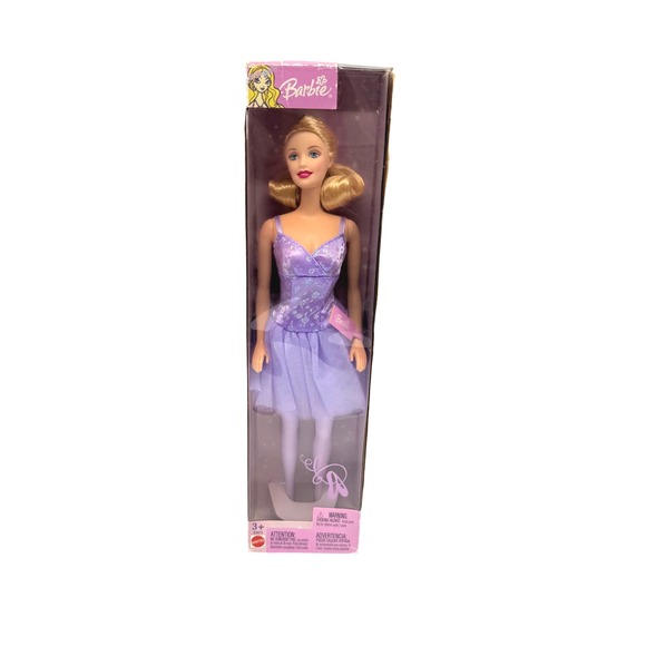 Vintage 2003 Barbie Doll Prima Ballerina  Purple Dress NRFB Mattel *BOX OPENING* - Picture 1 of 10